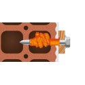 Taco de nylon multimaterial con tornillo hexagonal/Torx MQLK-STB