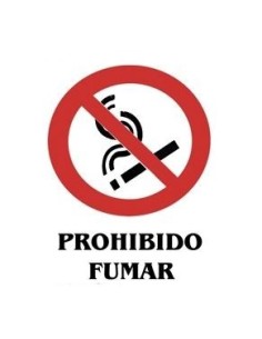 Cartel señal PVC prohibido 40x30 cm