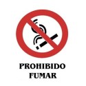 Cartel señal PVC prohibido 40x30 cm