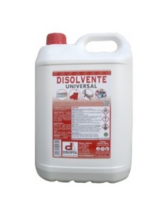 Disolvente depieza envase de plástico