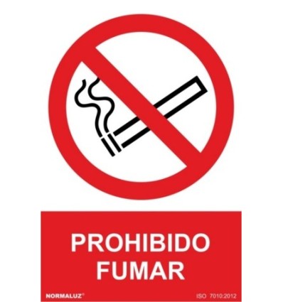 Cartel señal PVC prohibido 210x300 mm