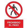 Cartel señal PVC prohibido 210x300 mm