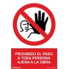 Cartel señal PVC prohibido 210x300 mm