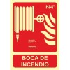 Cartel señal PVC fotoluminiscente indicación 320x160 mm