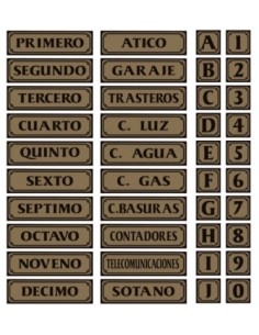 Placa señal adhesiva 290x80 mm aluminio