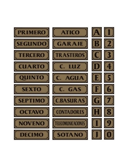 Placa señal adhesiva 290x80 mm aluminio