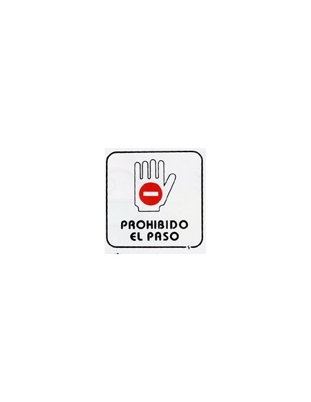 Placa señal adhesiva 110x110 mm poliéster