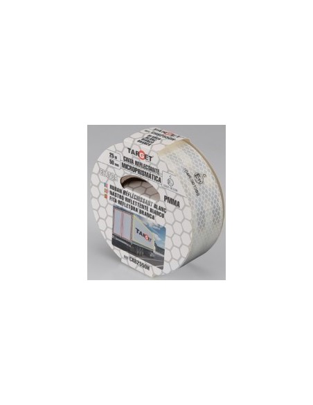 Rollo cinta reflectante adhesiva automoción 50 mm x 25 m homologada