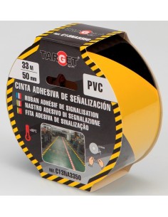 Rollo cinta señalización adhesiva PVC 50 mm x 3 m