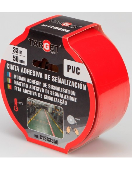 Rollo cinta señalización adhesiva PVC 50 mm x 3 m