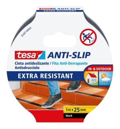 Rollo cinta antideslizante adhesiva 25 mm x 5 m