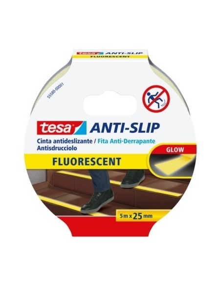 Rollo cinta antideslizante adhesiva 25 mm x 5 m