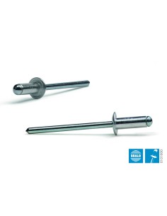 Remache estándar cabeza alomada alu/ac