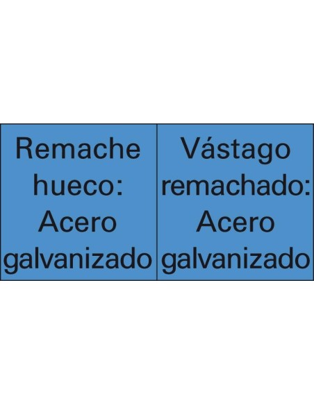 Remache ciego polivalente cabeza bombeada acero-acero