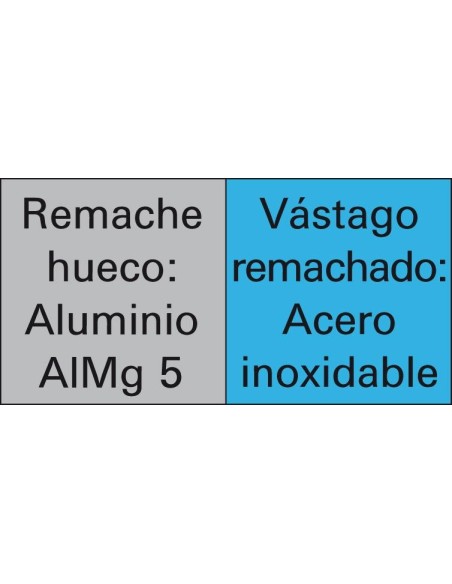 Remache ciego CAP aluminio-VA cabeza bombeada