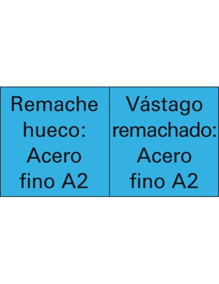 Remache ciego acero inoxidable A2-VA cabeza bombeada