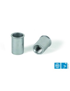 Tuerca remachable acero cabeza baja lisa
