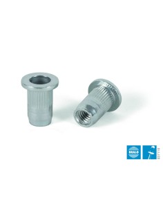 Tuerca remachable acero cabeza ancha ranurada