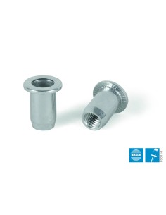 Tuerca remachable acero cabeza ancha lisa
