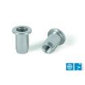 Tuerca remachable acero cabeza ancha lisa