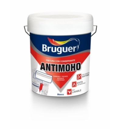 Pintura plástica blanca mate antimoho