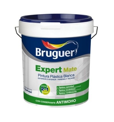 Pintura plástica blanca mate para exterior EXPERT