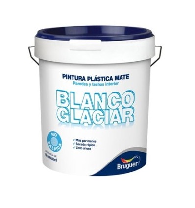 Pintura plástica blanca mate para interior GLACIAR