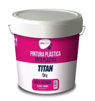 Pintura plástica blanca mate interior