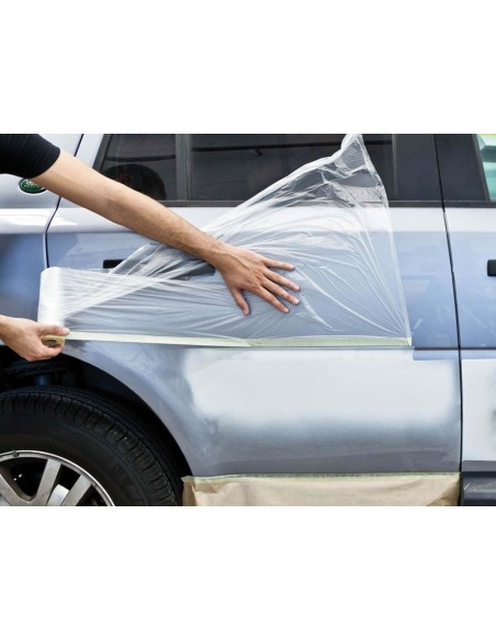 Rollo de film polietileno alta densidad protector con cinta krepp 225 m lineales