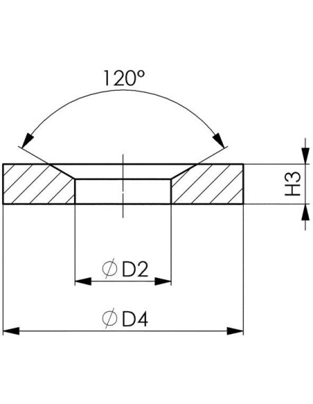 Asiento cónico DIN6319D