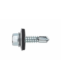 Tornillo autotaladrante DIN7504-k cabeza hexagonal con arandela zincado