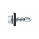 Tornillo autotaladrante DIN7504-k cabeza hexagonal con arandela zincado