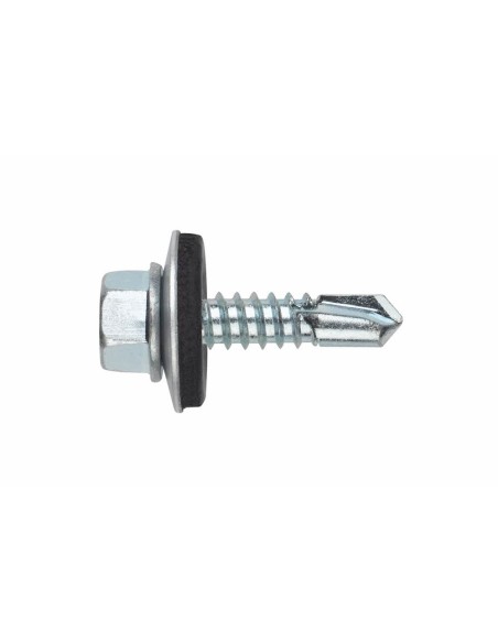 Tornillo autotaladrante DIN7504-k cabeza hexagonal con arandela zincado