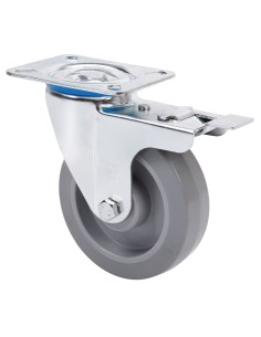 Rueda giratoria con platina con freno serie ZV-PGR