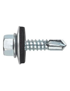 Tornillo DIN7504-K cabeza hexagonal con arandela zincado en mini caja