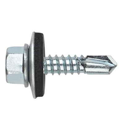 Tornillo DIN7504-K cabeza hexagonal con arandela zincado en mini caja