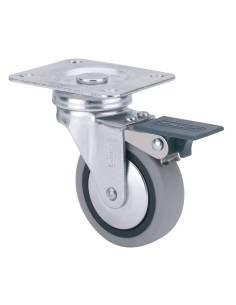 Rueda giratoria con platina y freno serie B-PGI