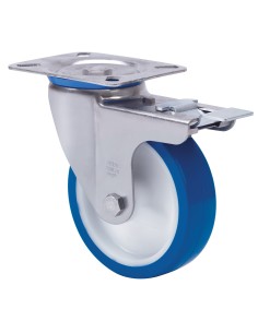 Rueda giratoria con platina con freno serie ZV-POA