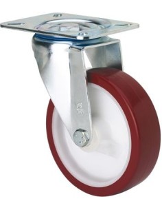 Rueda giratoria con platina sin freno serie ZV-POL