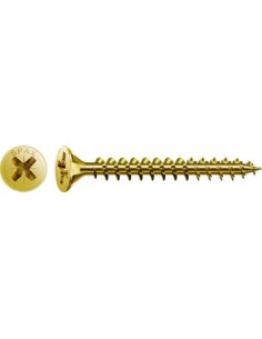 Tornillo madera cabeza plana huella PZ YELLOX en mini caja