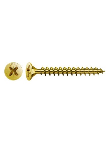 Tornillo madera cabeza plana huella PZ YELLOX en mini caja
