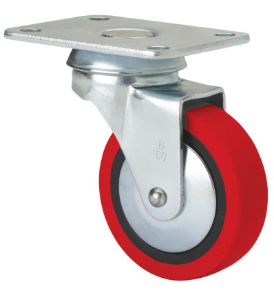 Rueda giratoria con platina sin freno serie B-PPI