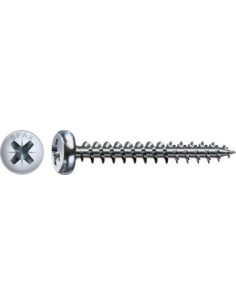 Tornillo madera cabeza alomada huella PZ rosca completa baño WIROX en mini caja