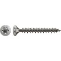 Tornillo madera cabeza plana huella Torx rosca completa INOX A2 en mini caja