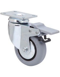 Rueda giratoria con platina con freno serie BH-PGI