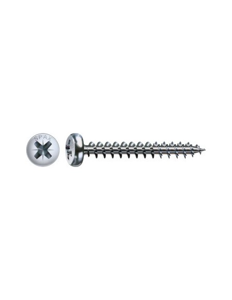 Tornillo madera cabeza plana alomada PZ rosca completa baño WIROX