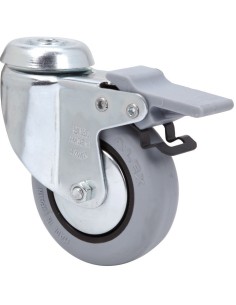 Rueda giratoria agujero pasante con freno serie BH-PGI
