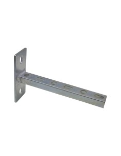 Soporte de pared para guías perforadas galvanizado