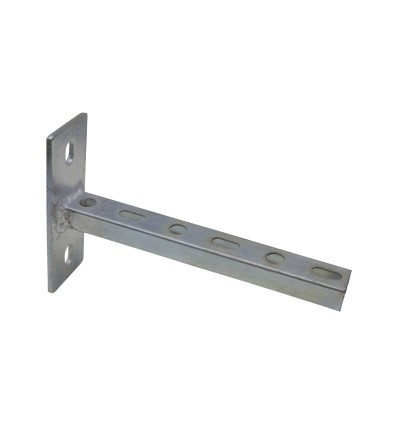 Soporte de pared para guías perforadas galvanizado