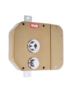 Cerradura seguirdad sobreponer esmaltada oro 9000